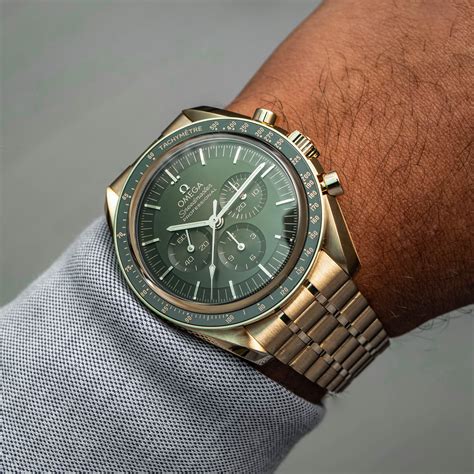 omega speedmaster professional green|rolex 228235 vs omega moonshine.